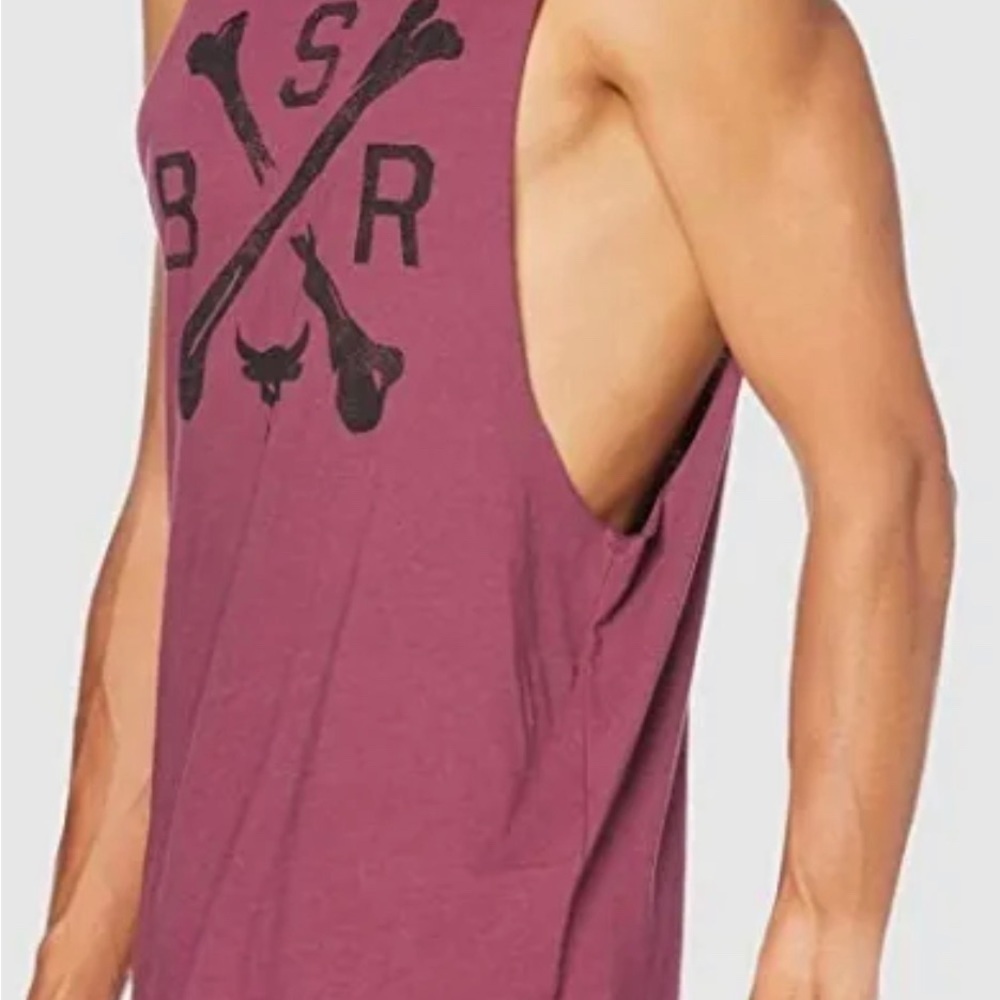 Under Armour Project Rock BSR Tank Top Mens Size 3XL Maroon 1360741 569 - Picture 3 of 4